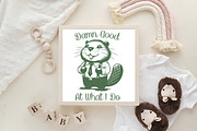 Hardworking Beaver Funny Quote, an Illustration by Pixels.Craft (Thumbnail 4 of 7)