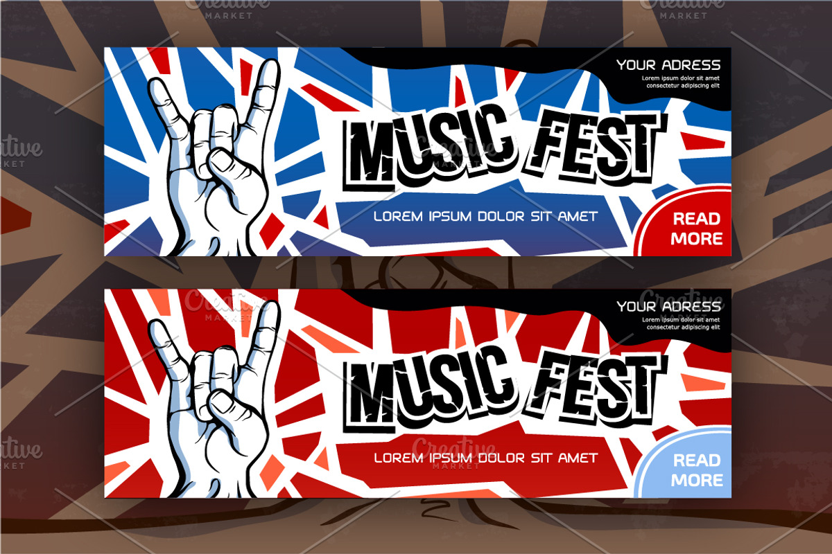 Rock Music Fest set, an Illustration by SunnyWS (Photo 3 of 3)