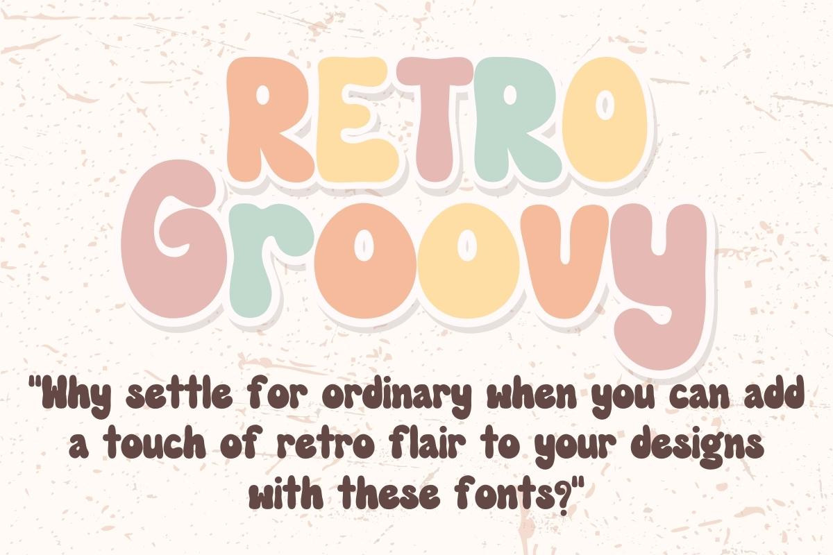 Retro Groovy - Display Handwritten, a Handwritten Font by Charmingbear59.design (Photo 6 of 7)
