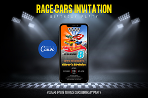 Hot Wheels Birthday Invitation