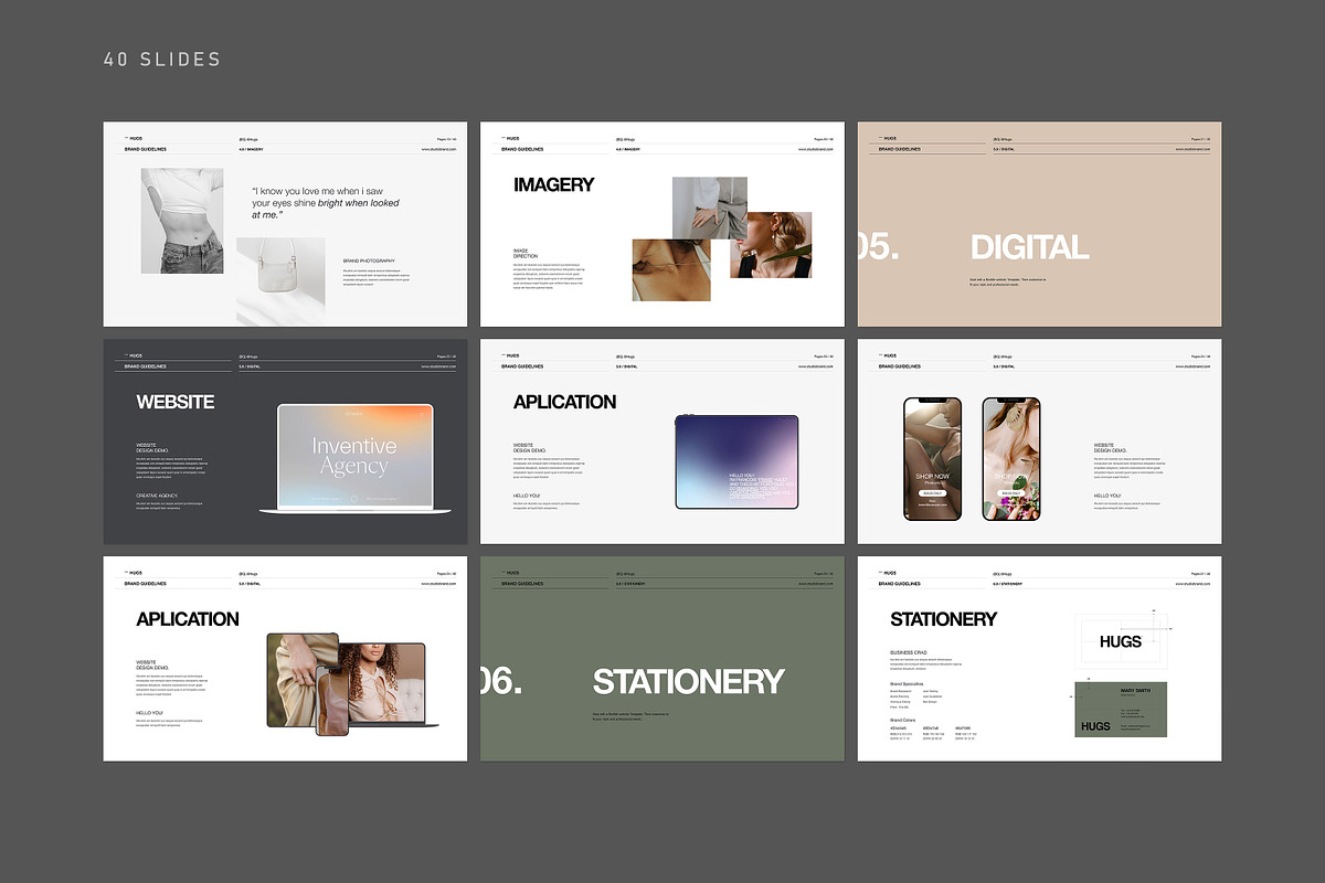 HUGS | Brand Guidelines, a Presentation Template by creathrivestudio (Photo 13 of 15)