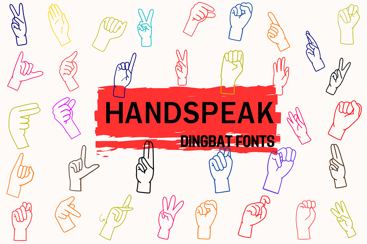 Handspeak, a Font by Petal Pixels (Photo 1 of 10)