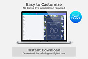 Navy Blue Floral Wedding Invitation, an Invitation Template by M9 Design (Thumbnail 4 of 5)