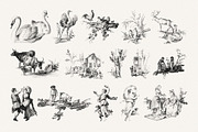 Victorian Toile PNG Illustration Kit, a Decorative Illustration by Century Library (Thumbnail 2 of 8)