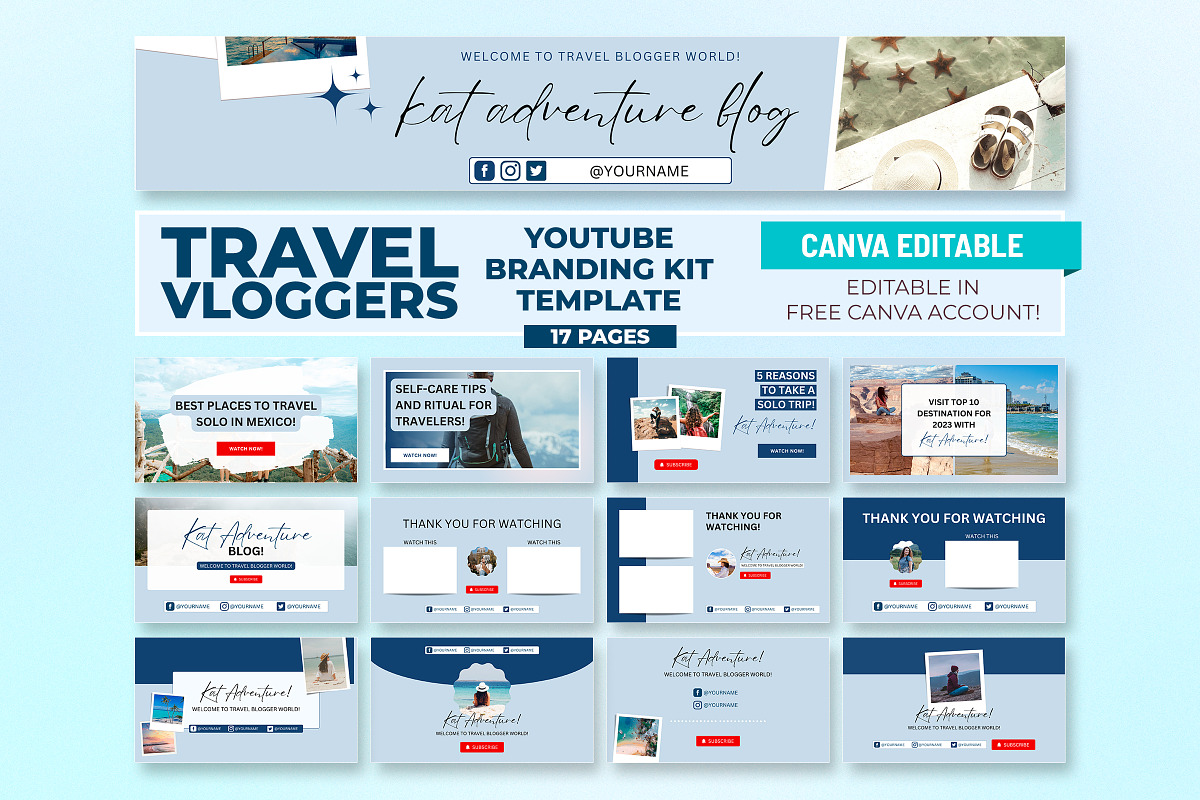 YouTube Channel Kit, a Presentation Template by Snapybiz (Photo 1 of 8)