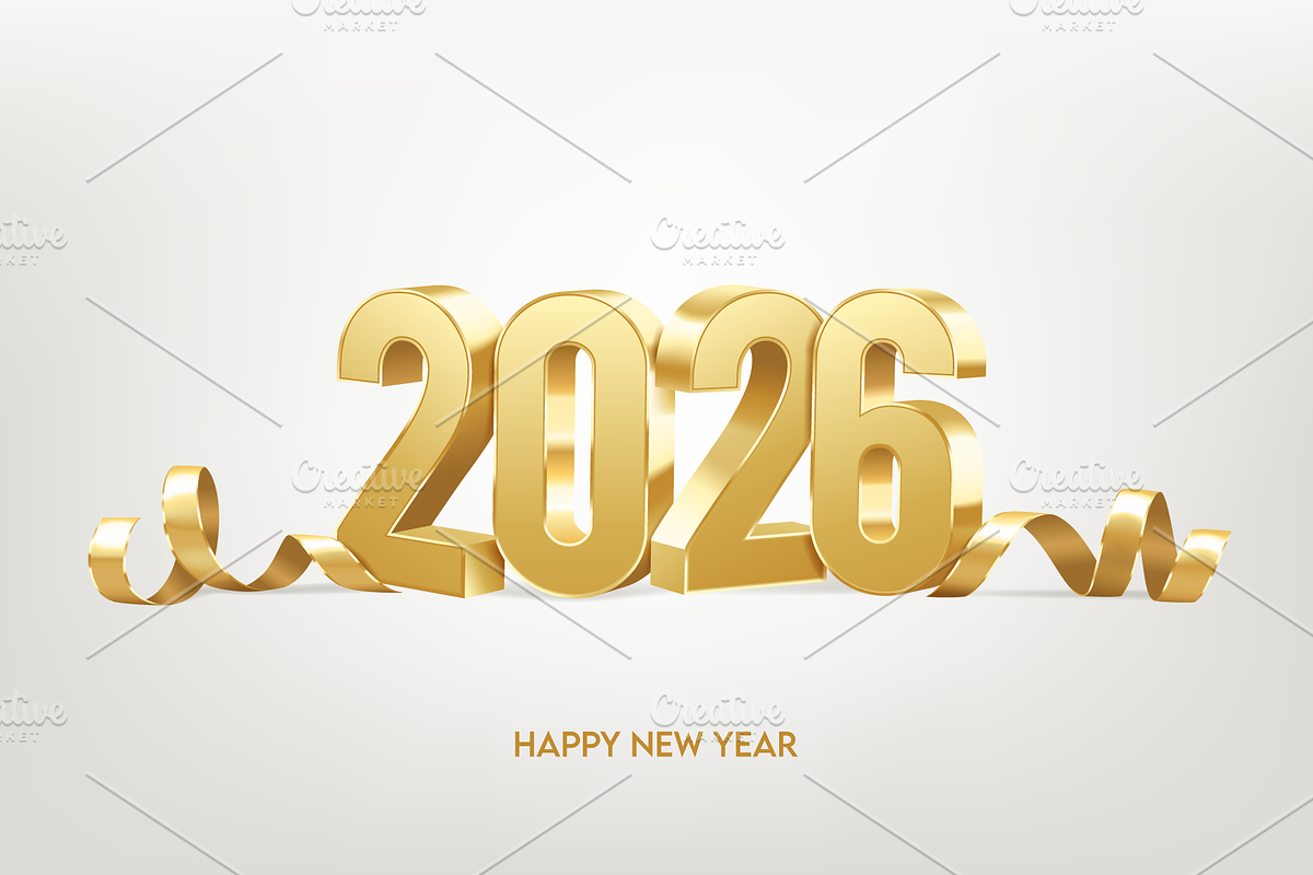Happy New Year 2026, a Background Graphic by AlexMstudio (Photo 1 of 3)