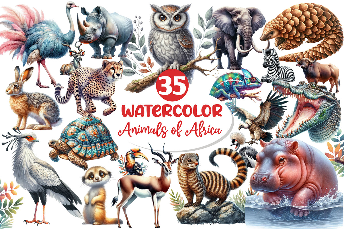 Wild Animals of Africa PNG, an Illustration by Dream Creation (Photo 1 of 7)