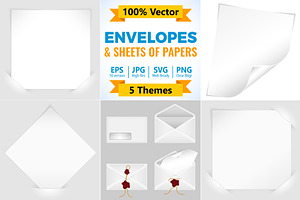 Envelopes and Sheets of Paper, a Technology Illustration by TAlex