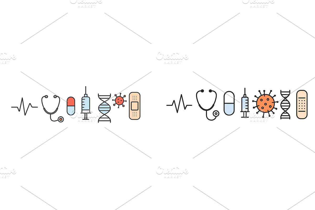 Medical symbols illustrate, a Healthcare Illustration by ZinetroN
