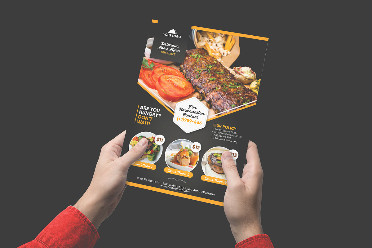 Sale food flyer design template, a Flyer Template by Workhu (Photo 2 of 3)