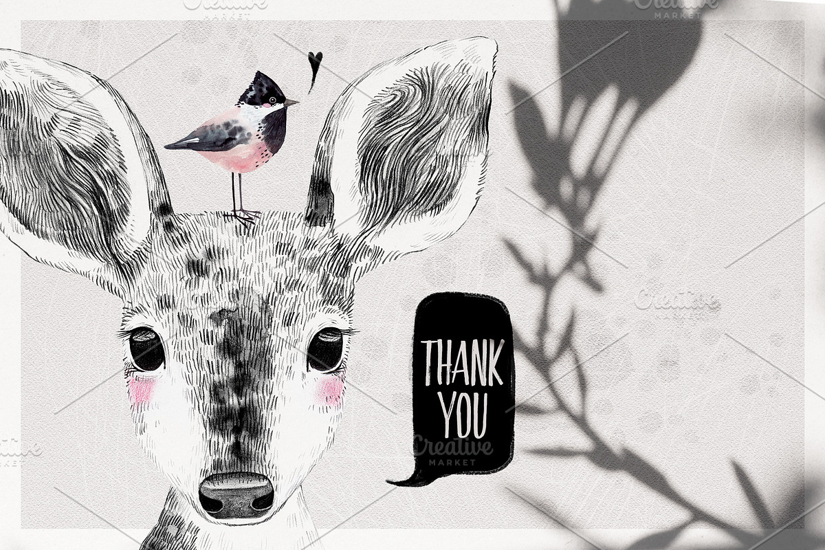 WOODLAND BABIES watercolor set, an Animal Illustration by Natali Smolova (Photo 7 of 7)