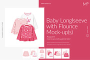 Baby Longsleeve with Flounce Mock-up, a Shirt Mockup by Mocca Mockups Store (Thumbnail 1 of 22)