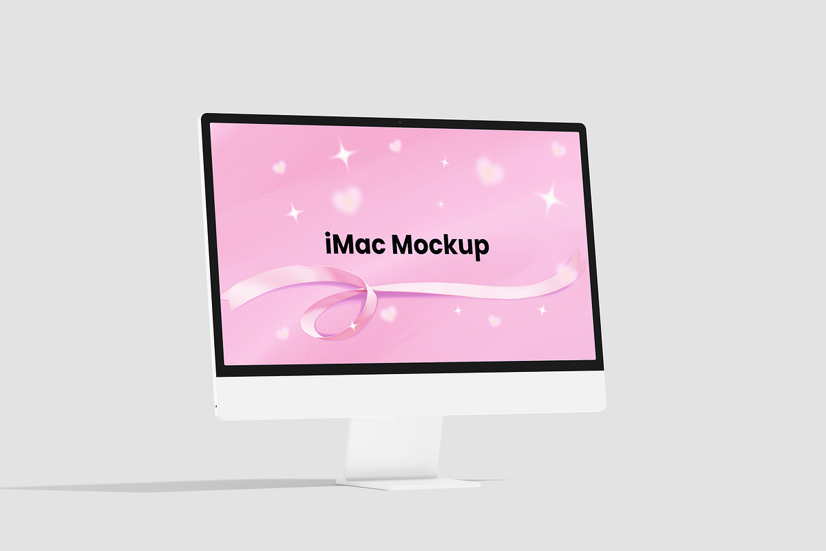 High-Quality IMac Mockup, an Advertising Mockup by safrizalstudio (Photo 1 of 4)