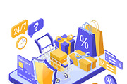 Online Internet Shopping Delivery, a Person Illustration by TAlex (Thumbnail 6 of 6)