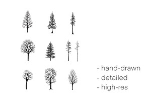 Photoshop Winter Tree Brushes