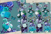Blue vintage seamless patterns, a Pattern Graphic by NastiaDesignsPrints (Thumbnail 2 of 10)