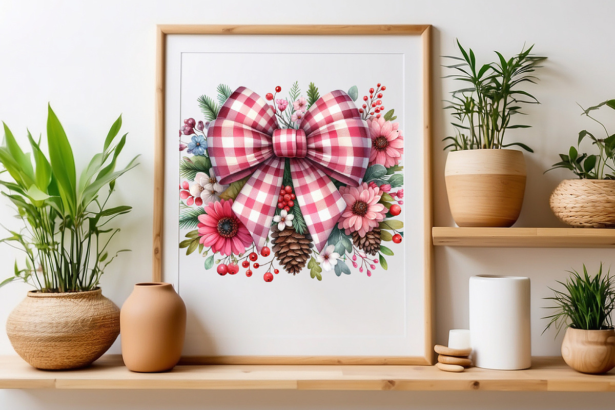 Christmas bows Sublimation Clipart, a Seasonal Illustration by Craft Nest (Photo 4 of 5)