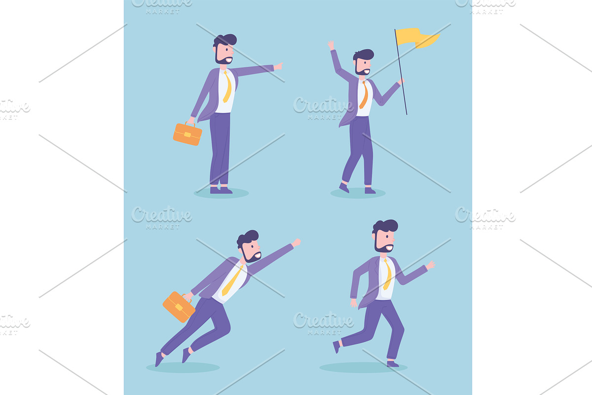 businessmen success progress, a Person Illustration by studiogstock