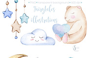 Watercolor NEW Honey Baby BOY, an Animal Illustration by S_ARTLOVE (Thumbnail 4 of 9)