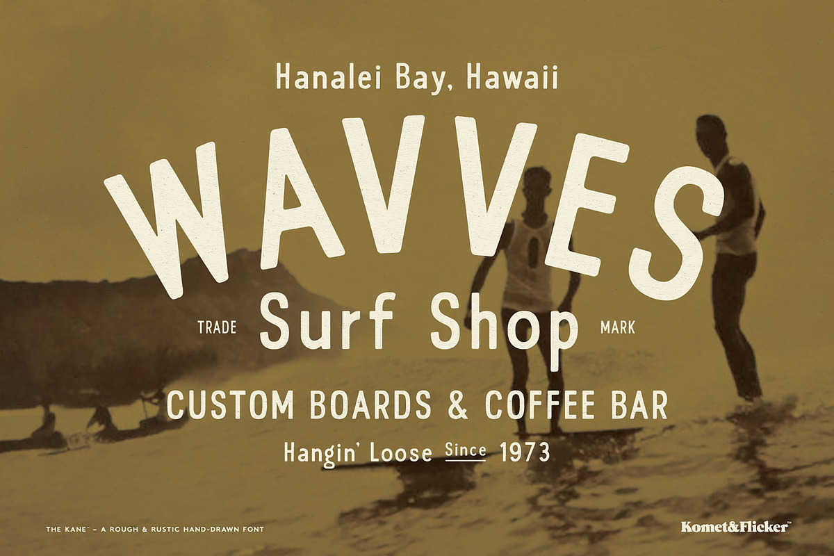 The KANE - A Rough & Rustic Font, a Sans Serif Font by Komet & Flicker (Photo 14 of 15)