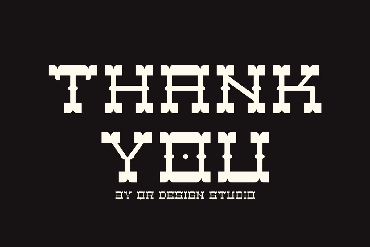 Brown Cowboy Artdeco & Western Font, a Serif Font by QR Design Studio (Photo 6 of 6)
