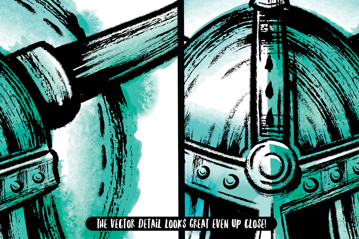 Illustrator Ink & Wash Brushes preview 5