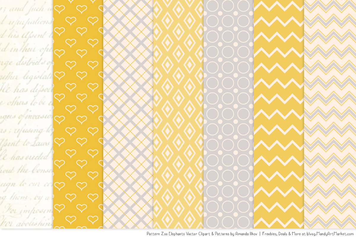 Sunshine Yellow Elephant Clipart, an Illustration by Amanda Ilkov (Photo 4 of 4)