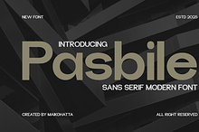 Pasbile - Sans Serif Modern Font