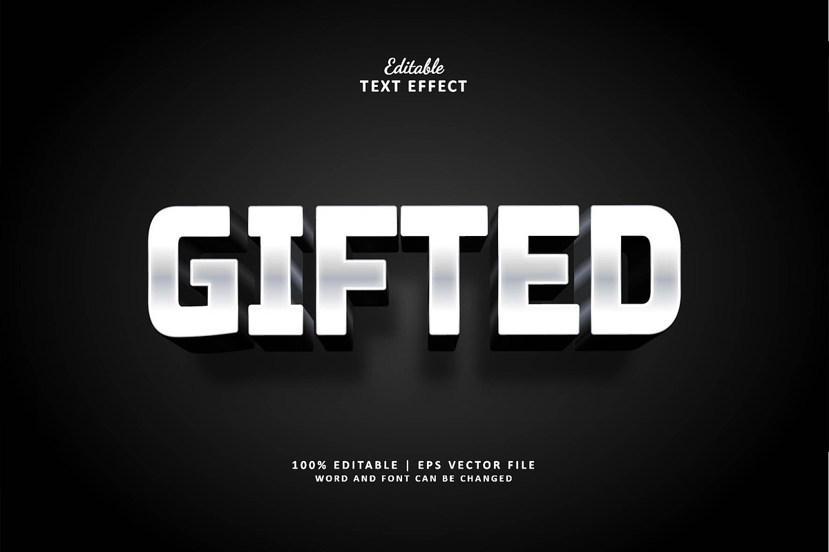 Text Effect Gifted, a Layer Style Add-On by Navy Graphic (Photo 1 of 2)