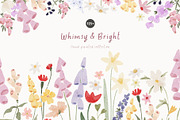 Whimsy & Bright Meadow Flowers, a Decorative Illustration by Kreker Kate (Thumbnail 1 of 10)