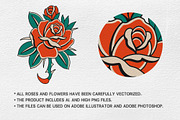 TRADITIONAL ROSES TATTOO, an Object Graphic by Born to Love (Thumbnail 2 of 2)