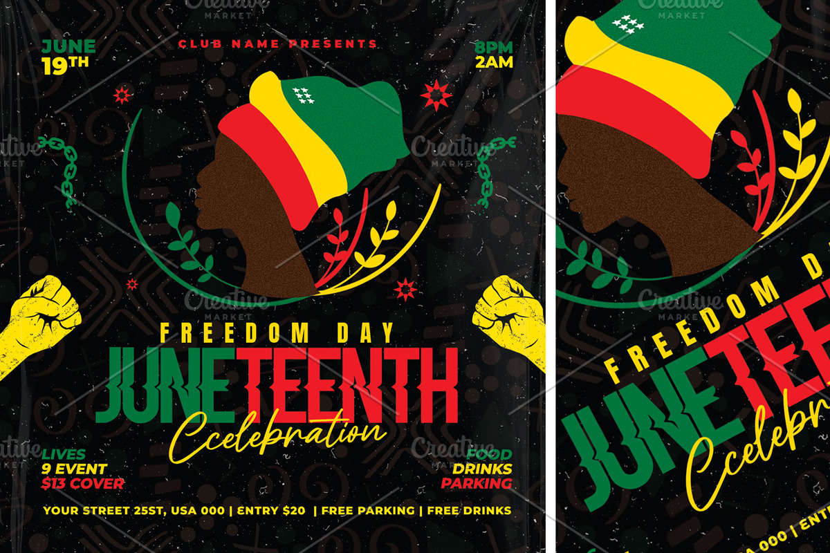 Juneteenth Celebration Flyer, a Flyer Template by StarPixles11 (Photo 3 of 3)