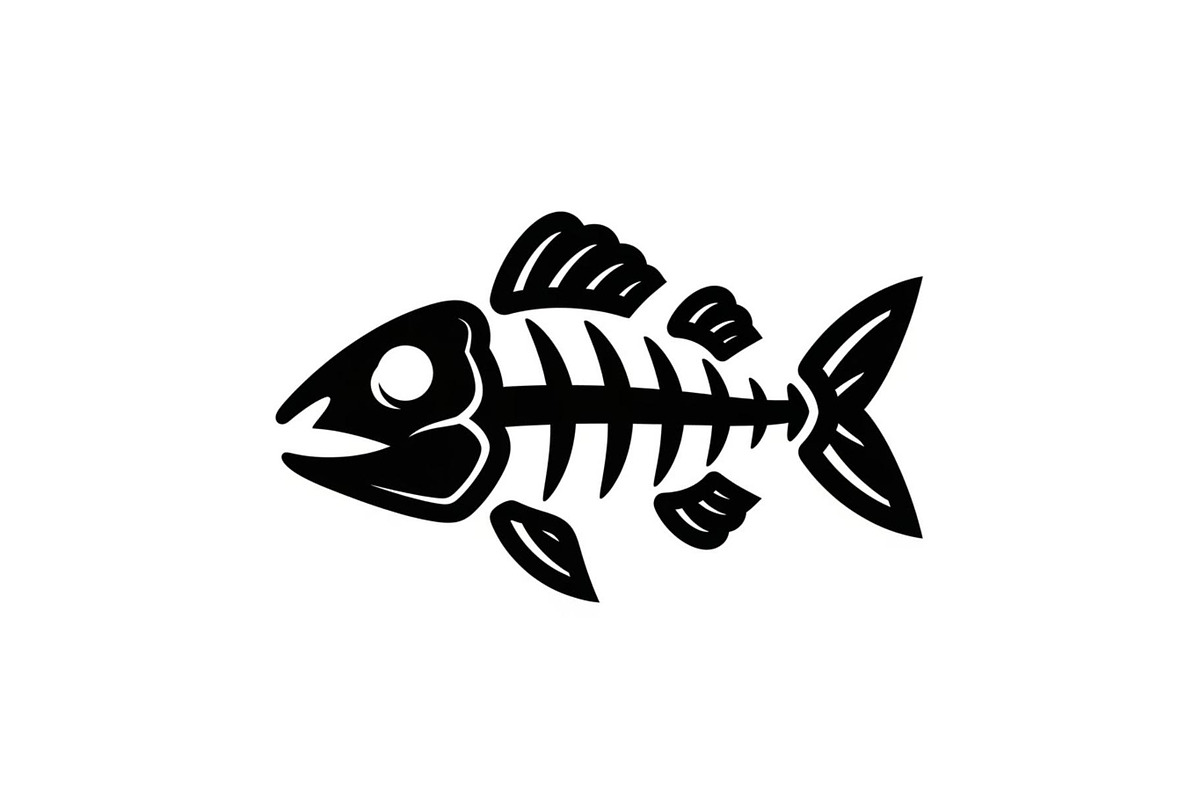Fish Bone Skeleton Vector Bundle, an Illustration by Designs_River