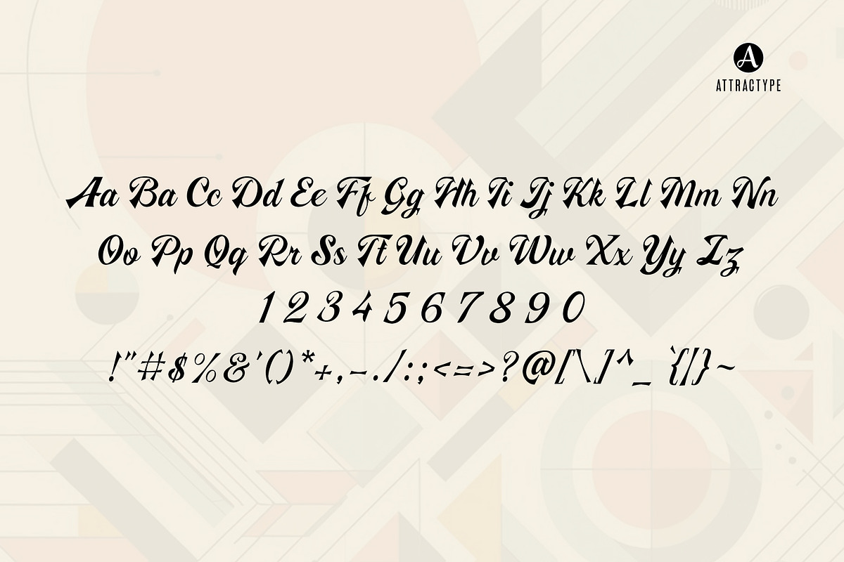 Retrocast - Retro script typeface, a Script Font by Attractype (Photo 6 of 6)