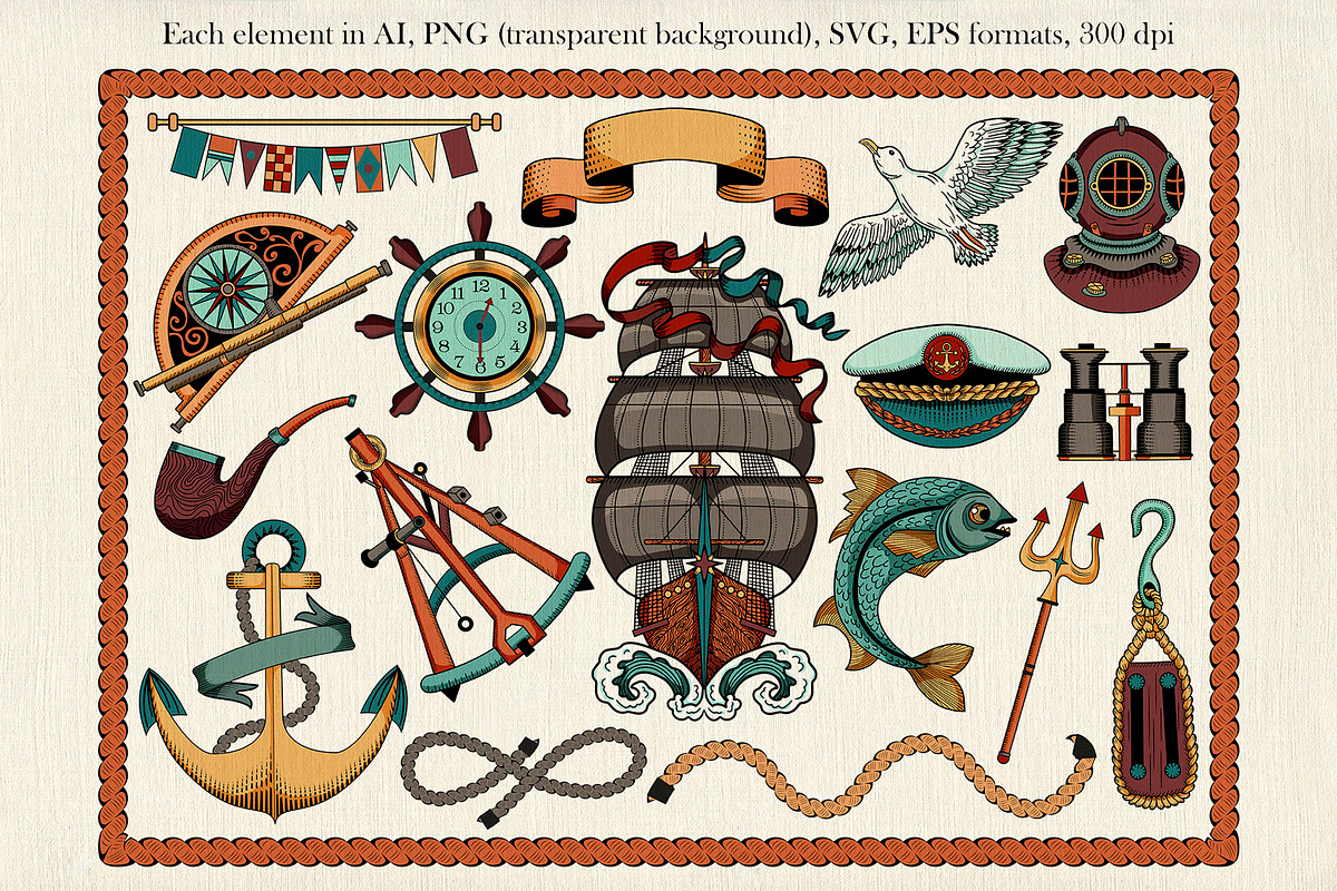 Sea Vintage, a Graphic by Samiramay (Photo 4 of 9)