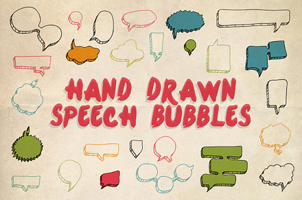 40 Hand Drawn Speech Bubbles