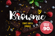 Brownie Brush Fonts, a Script Font by kavoon (Thumbnail 1 of 8)