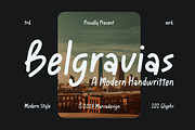 Belgravias - A Modern Handwritten, a Handwritten Font by Marvadesign (Thumbnail 1 of 7)