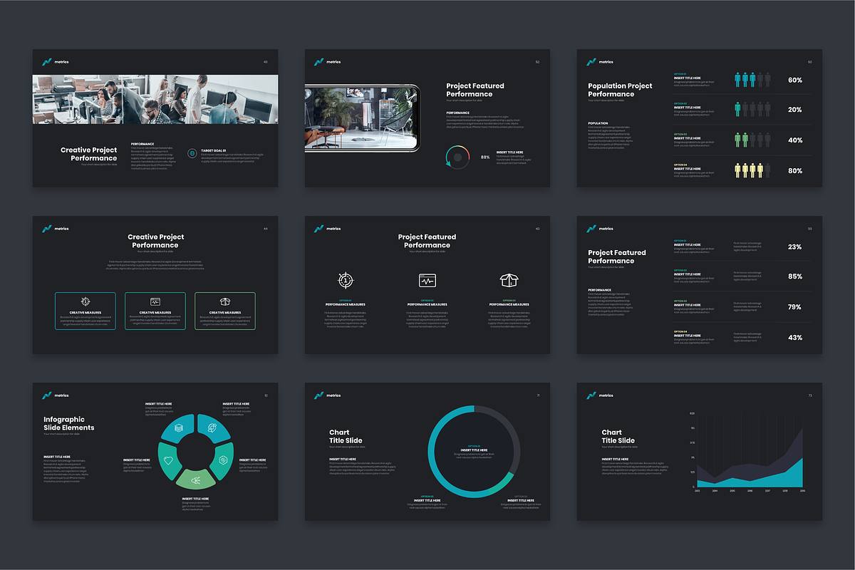 Metrics Infographic Powerpoint, a Presentation Template by Reshapely (Photo 8 of 11)