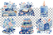 Cozy Reader Watercolor Clipart Set, a Seasonal Illustration by Daily.Designs (Thumbnail 3 of 4)
