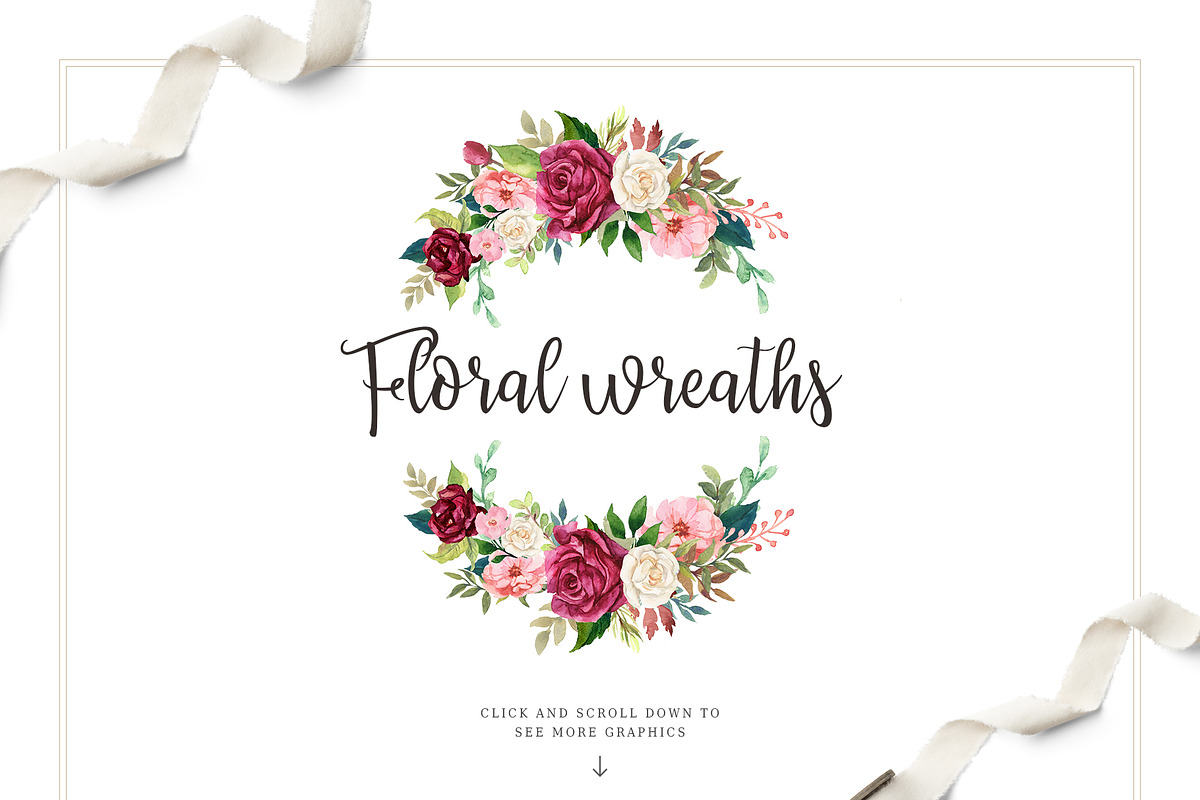 Watercolor Flower Clipart, an Illustration by Pixavics (Photo 5 of 7)