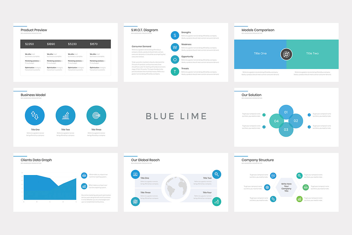 Della Business PowerPoint Template, a Presentation Template by slidequest