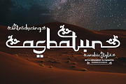Asbatun - Arabic Style, a Script Font by Akifatype. (Thumbnail 1 of 6)