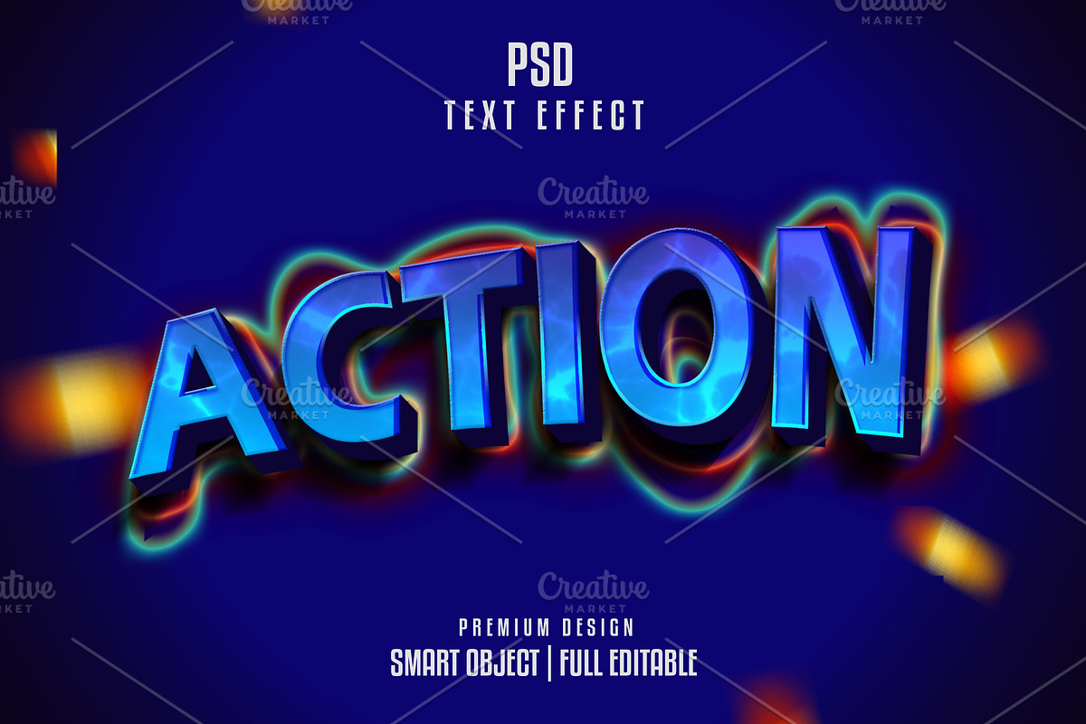 Action text effect, a Layer Style Add-On by himelgfx