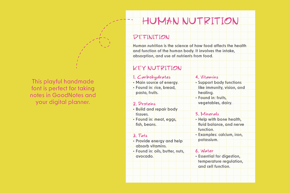 PGR Nougat - Quirky Handwritten Font, a Handwritten Font by Pikgura (Photo 6 of 6)