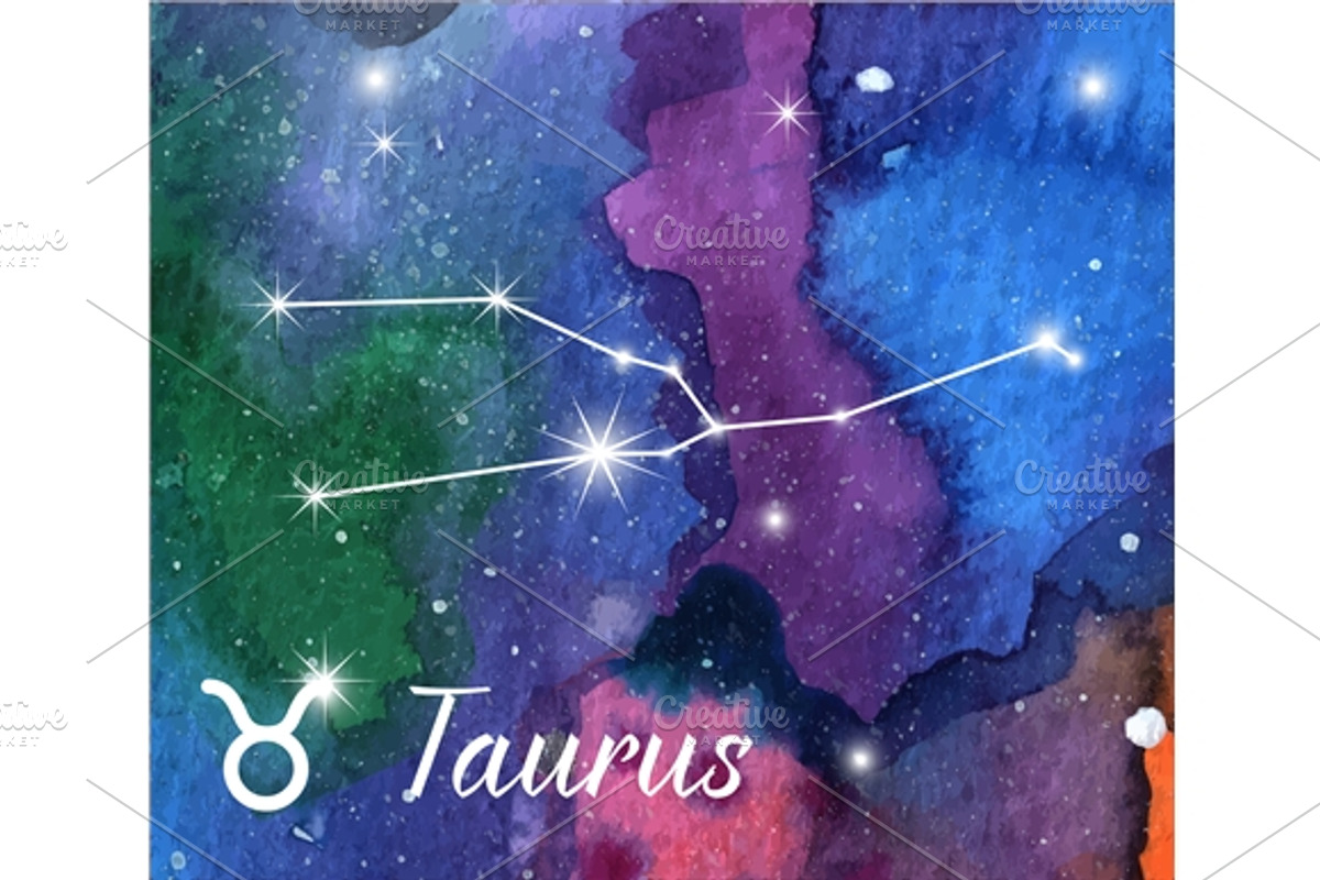 12 Zodiac signs on watercolor, a Texture Graphic by Sunshine Art Shop (Photo 3 of 13)