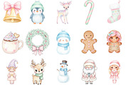 Cute Christmas Clipart, an Illustration by Designking (Thumbnail 3 of 5)