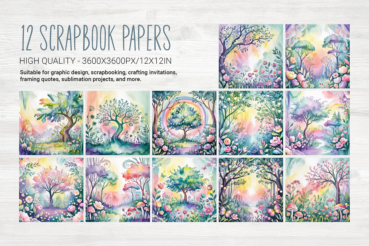 Colorful Woodland, a Background Graphic by Curve Design (Photo 2 of 7)