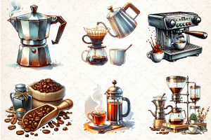 Making Coffee Clipart