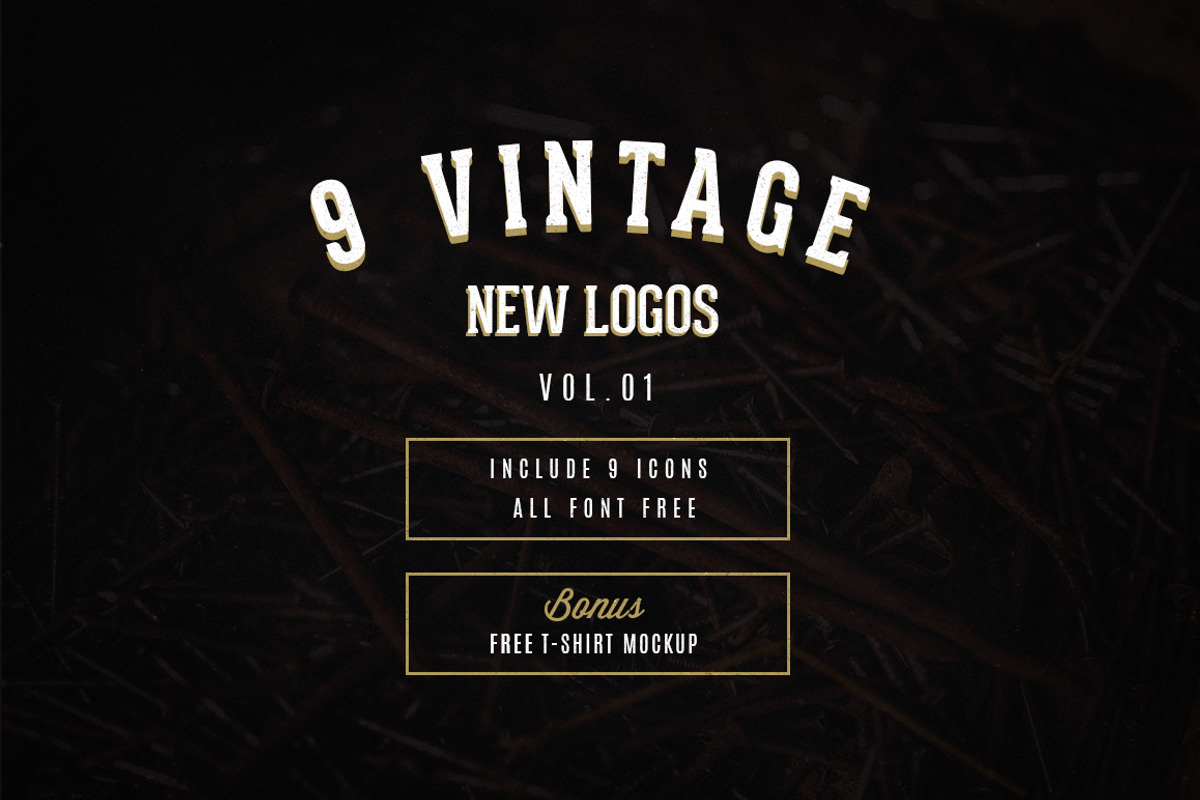 9 New Vintage Logos & Bonus Mockup!, a Branding & Logo Template by GraphicHero (Photo 4 of 4)